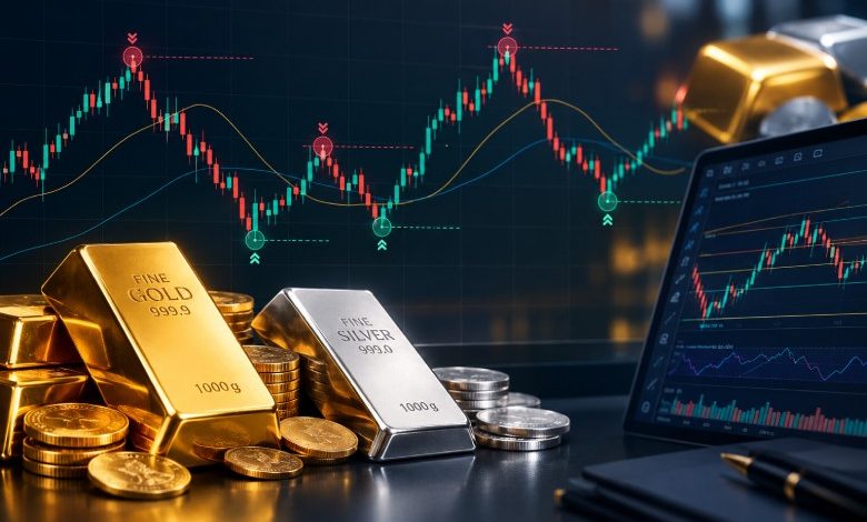 شکار سقف ها و کف های قیمتی در بازار طلا و نقره